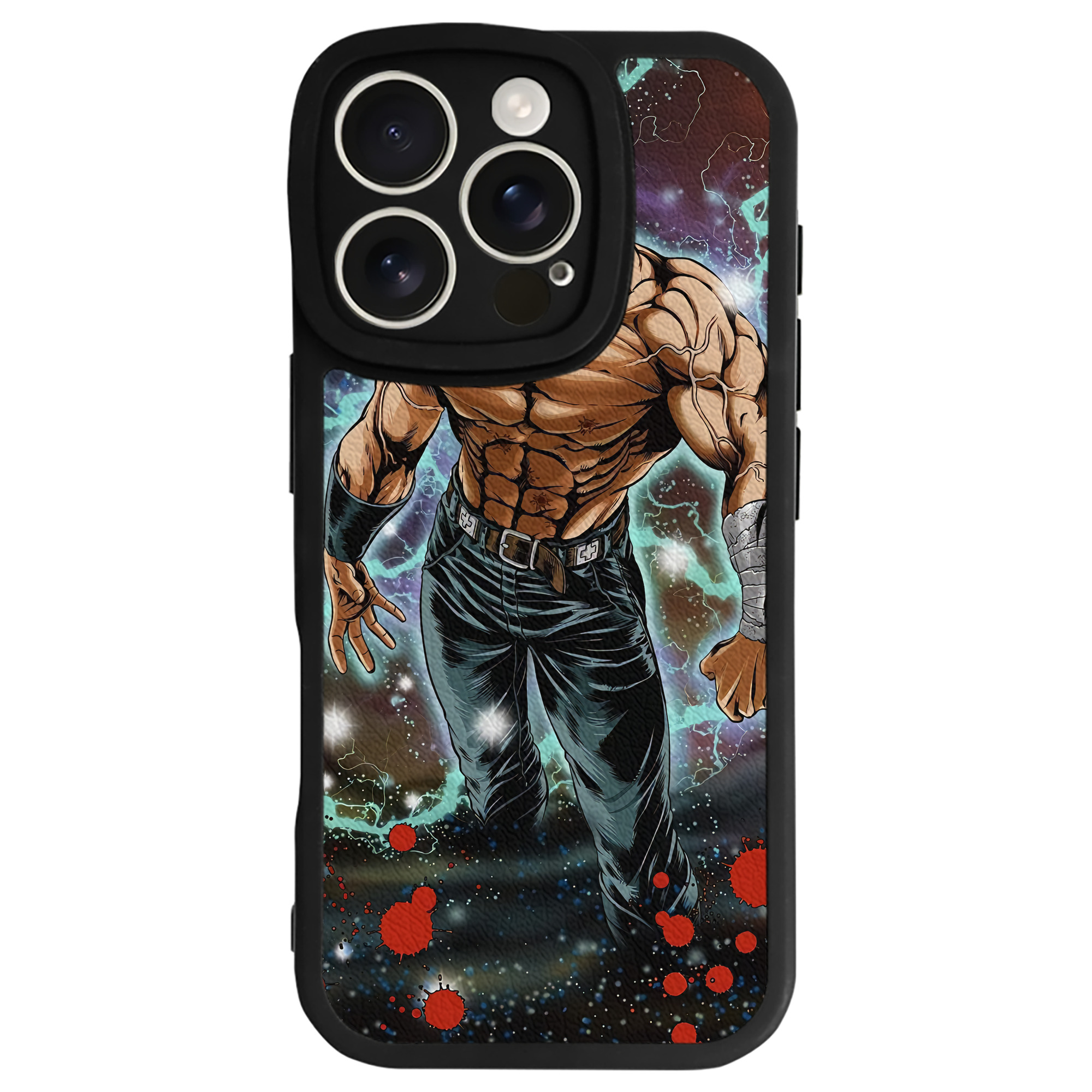 （画像用） 北斗の拳 Fist of the North Star 【iPhone 16シリーズ対応】シリコンスマホケース（レザー調） 材質：シリコン